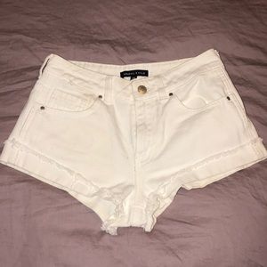 White Denim Shorts | Kendall and Kylie